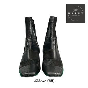 NWOT Jigsaw Black Patchwork Bootie (38)